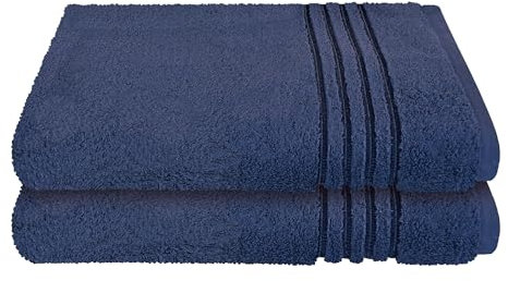 Schiesser Duschtuchset Milano - 2-teilig - 70 x 140 cm - Dunkelblau