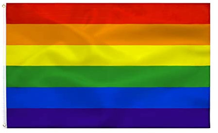Drapeau pride 90 x 150 cm-Gay Pride flag Rainbow LGBT FLAG avec œillets en laiton polyester Couleurs Vives -Pour l'extérieur et l'intérieur