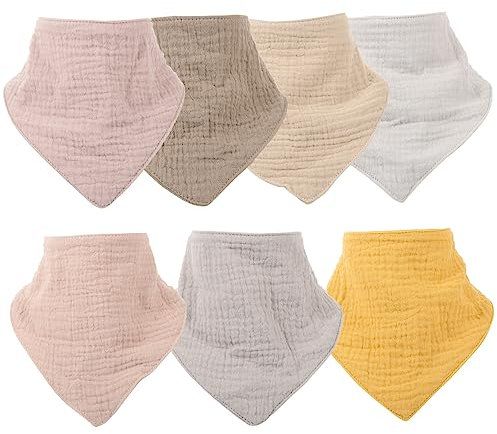 SEWOART 7stücke Waschbares Kleines Lätzchen Aus Baumwolle Verstellbare Lätzchen Für Unisex Zum Essen Von Gebrauchtem Kleine Für Sabberprobleme Zum Schutz Der Kleidung