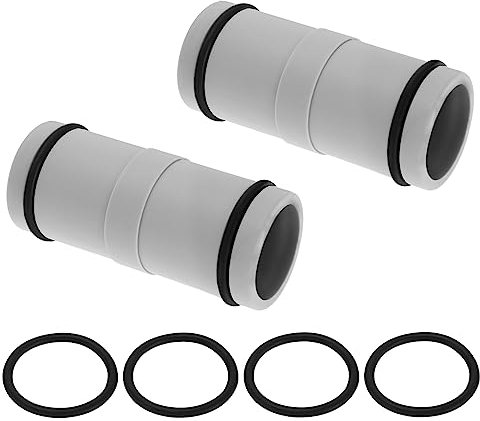 SG Store 2 Stück gerader Schlauchverbinder passend für 32 mm Durchmesser Wasserleitungsschnittstelle Schwimmbad Schlauchverbinder Wasserrohr Verlängerungsgelenk Grau