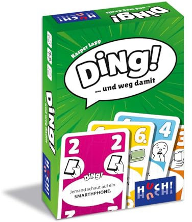 HUCH! DING! | Kortspel som festspel | Familjespel & brädspel | Resespel | spel klassiker: Känd spelprincip med interaktiva element | för 2 till 7 spelare från 8 år