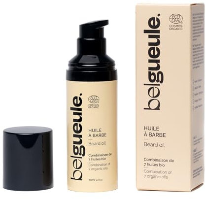 Belgueule Olio Secco Barba Uomo Bio – Fortificante e Nutriente – 7 Oli Naturali e Vegan – Made in France – Trattamento Crescita Barba, Idratazione e Senza Residuo Grasso