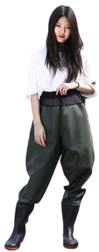 Serenitison Waders de Pêche,Imperméables Cuissardes De Pêche,Waders Étanches À La Taille Pantalon de Pataugeoire,pour Hommes Femmes,pour la Pêche,Les Marais,l'élevage et Les Travaux de Labour