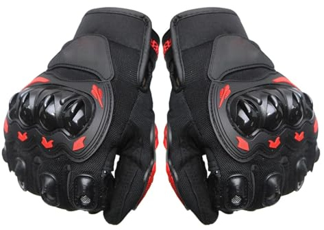 Genérico Guantes de Moto,Guantes de Moto para Hombre,Guantes de Ciclismo con Dedos completos y Carcasa Dura | Guantes de Ciclismo Guantes de Carreras de Motos con Dedos completos para Montar