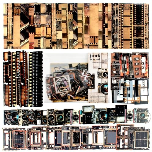 Vintage Scrapbook Kit, 90 Piezas Material Scrapbooking Kit, Journaling Scrapbook Accesorios, Papel Scrapbooking Vintage, para Álbumes de Recortes para DIY Álbumes de Recortes Diario (B)