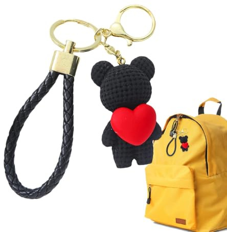 Bag Keychain Bear, Bear Nyckelringar 3D Ornaments Hänge Nyckelringar | Harts Väska Tillbehör för Damer Kvinnor Skolväska Ryggsäck Handväska Väska Charmhänge
