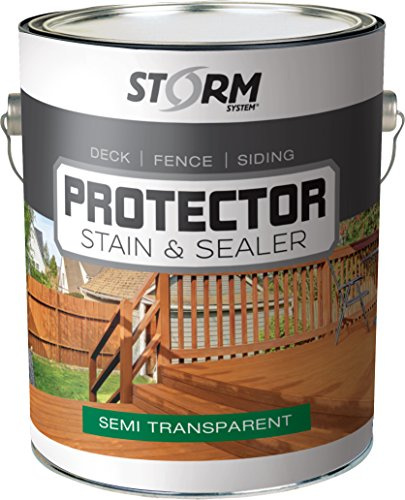 Storm System Protector - Sienna, 1 Gallon, Protects Outdoor Wood from Water & UV Rays, Siding, Fence & Deck Stain and Sealer, Outdoor Wood Stain and Sealer