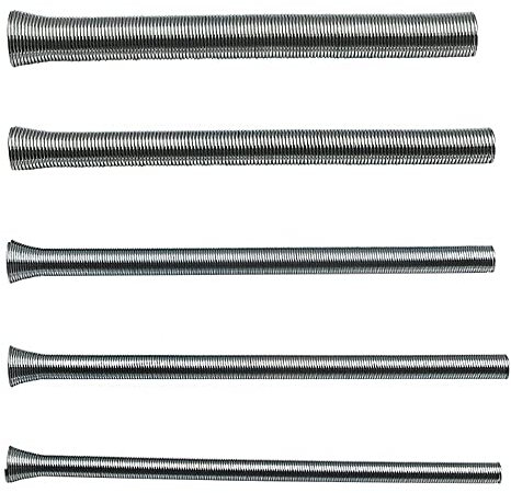 Tiardey - Dobladoras de Tubo de Resorte de 5 Piezas,1/4,5/16,3/8,1/2,5/8 Pulgadas,Kit de dobladora de Tubos para Tubos de Acero de Pared Delgada de Aluminio y Cobre