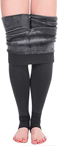 Leggings Térmicas Mujer Pantalones de Cachemira de Lana de Terciopelo Grueso Ajustado Negro Cálidas de Invierno Leggings para Mujer Terciopelo Elástico Mallas