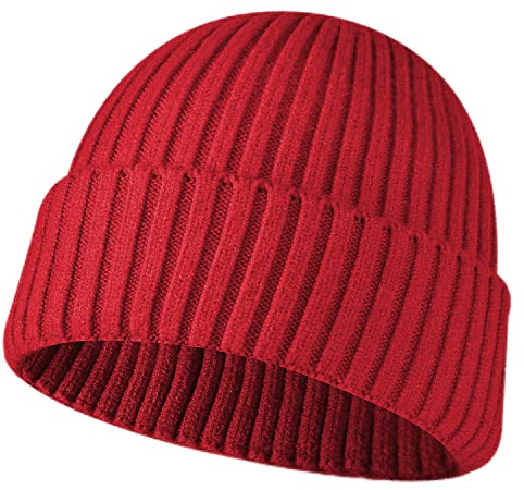 NLAND Gorro Invierno Hombre Mujer Gorro de Punto Beanie de Lana Gorro de Calavera Unisex Sombrero Suave y Elástico Talla única