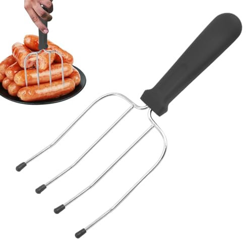 Fourchettes à viande, rôtissoire pour griller, fourchette à viande en acier inoxydable, fourchettes à poulet frites antidérapantes pour une manipulation précise, outils de barbecue de camping pour