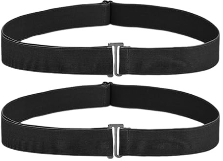 EHDWXVZM 2 piezas de cinturones elásticos, cinturones invisibles antideslizantes, cinturones elásticos, cinturillas para camisas y vestidos, cinturillas ajustables, accesorios para mujer