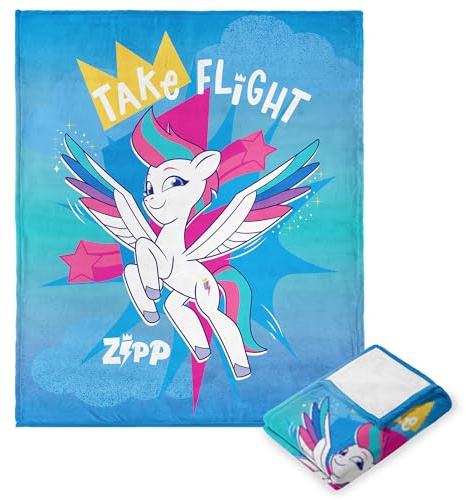 NORTHWEST Hasbro My Little Pony, Take Flight Zip, Silk Touch Throw Blanket, 50 x 60 Inches