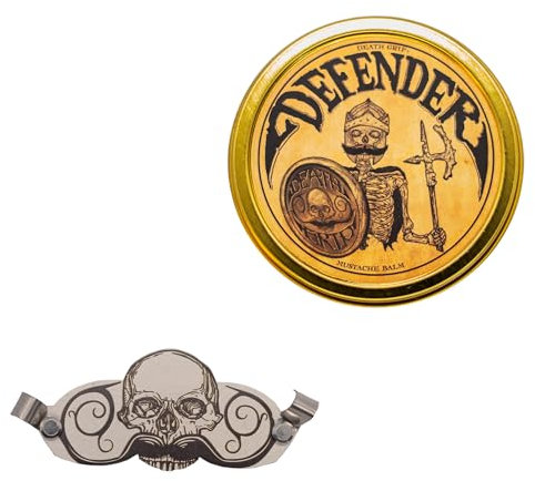 Defender Schnurrbart-Balsam und Defender Schnurrbartschutz-Set, 57 ml, Schnurrbart-Balsam und Schnurrbart-Trinkschutz