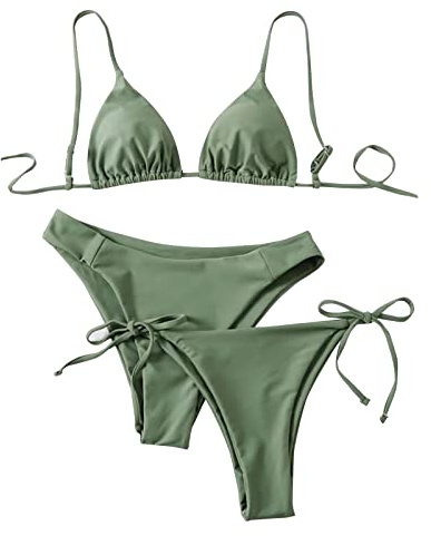 Bikinis Mujer 2025 Brasileño Push Up Bikini Talla Grande Braga Alta Dos Piezas Top Bañadores Mujer Reductor Verano con Relleno Familiar Fatos De Banho Mulher Verde S