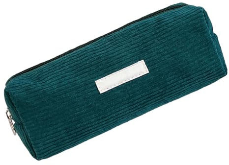 Besreey Pencil Case Aesthetic, 21x10cm Estuche De Tela De Pana, Estuche De Lápices, Estuches De Pana, Estuches Escolares, Organizador De Bolsa De Papelería, Suministros Escolares