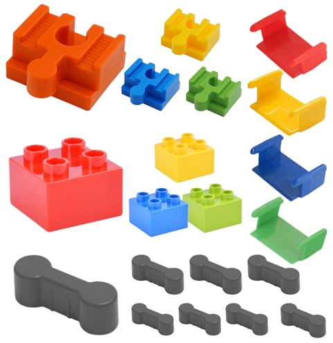 YYMT 44 adattatori per binari in legno, riutilizzabili connettori per binari in plastica, connettori universali per binari in legno, compatibili con la maggior parte delle marche di ferrovia in legno