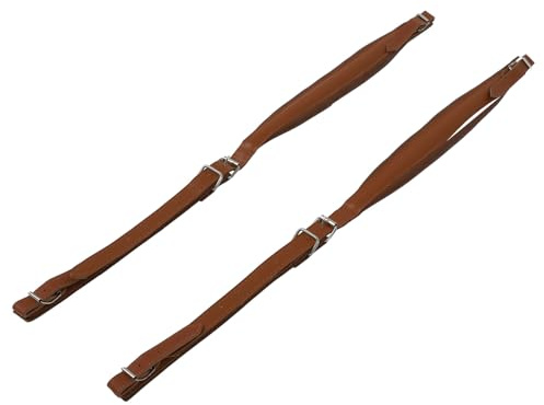BESPORTBLE Lot de 2 Sangles Réglables pour Accordéon Basse 16-120 Basses, Longueur 83-110 Cm, Couleur Café, Accessoires Solide en Pu pour Musiciens et Accordéonistes