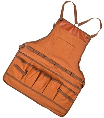 Tnfeeon Gilet à Outils à Sangle pour le Travail du Bois, le Jardinage, la Cuisson, le Camping avec Tablier en Toile de Protection contre l'eau, Tablier en Toile d'épaule