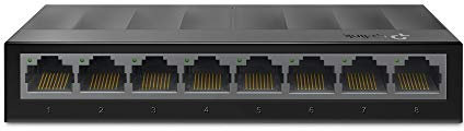 TP-Link LS1008G - Switch Ethernet de 8 Puertos (10/100/1000 Mbps, Velocidad hasta 2000Mbps ,Plug and Play, sin Ventilador, no gestionado)