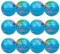 LAMEK 12 Stück Stressball Globus Klein Antistressball Weltkugel Knautschball Weltkarte Knetball Stress Relief Knetball für Kinder Erwachsene Stresserleichterung Spiele Ausbildung