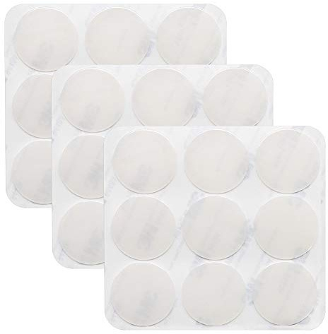 GINOYA Glasplatte Stoßstangen, 27pcs 1.15mm dünn Silikon Klebstoff Möbel Stoßstangen für Glastisch Tür Schrank Schubladen (weiß)