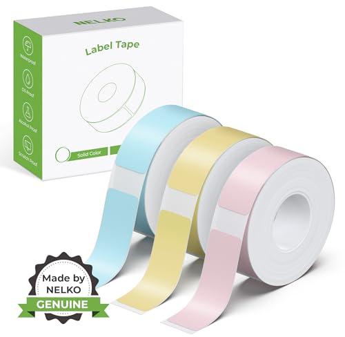 Nastro per etichettatrice originale NELKO P21, carta per stampa etichette adattata, 14x40mm (35,6x39,9 mm), nastro per etichettatura standard laminato per ufficio, sostitutivo per P21, 180 nastri