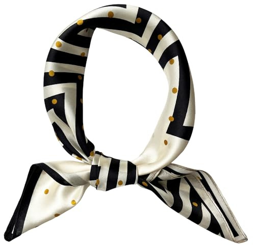 Foulard carré 100% soie de mûrier, léger, 53 x 53 cm, Small