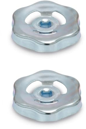 Ganter Normelemente | Blechhandrad, Ventilrad, Ventilgriff, Absperrventil | 2 Stück | GN 227.6-ST-80-V8-ZB | Durchmesser 80mm | Vierkant V8