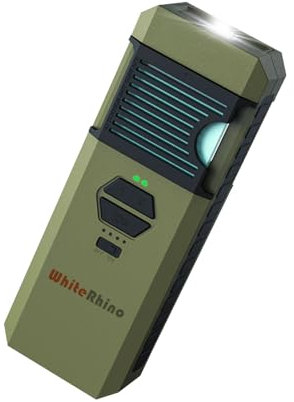 WhiteRhino 3-in-1 Appareil Anti-Moustiques Extérieur avec Lampe Torche, Répulsif Électrique avec Chauffage Double Face, IP67 Étanche, Batterie 9000mAh, pour Terrasse, Jardin, Voyage (Vert)