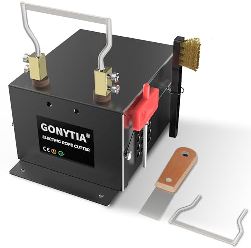 GONYTIA 60W Electric Rope Cutter, Bench Hot Knife Cutting Tool, Thermal Hot Blade with Replacement Blades for Fabric Nylon Webbing Belting Ribbon Braid