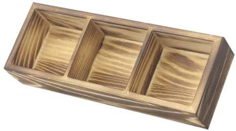 IMIKEYA Organizador De Té y Azúcar Caja De Madera Compartimentos Resistente Para Hogar y Oficina