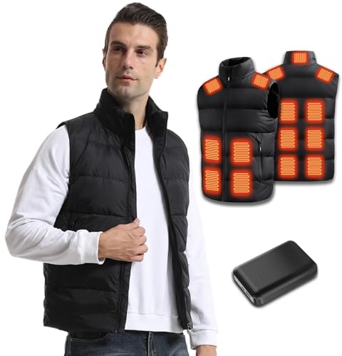 Ylightn Gilet Chauffant, Veste Chauffante Femme avec Batterie, Doudoune sans Manche Chauffante Convient pour le Ski de Plein Air