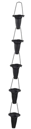 KiBcsLic Chain Water Diverter, Hanging Metal Gutter Chain, Rainwater Catcher for Outdoor, House, Courtyard Home Decoration