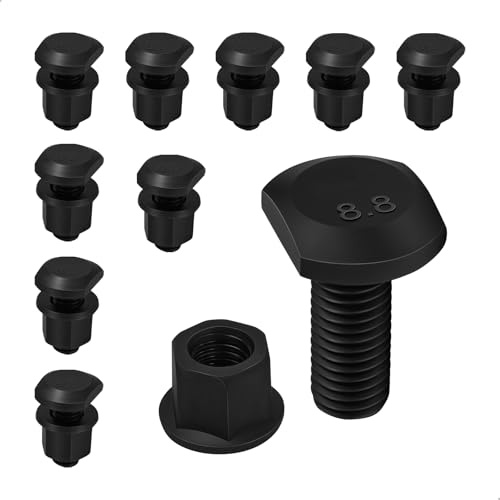 Viti a Testa Martello M12x30 Scorrevoli T-Nut Con 15 Dadi Flangia, 15 Pezzi Bulloni Slot T in acciaio al carbonio, Bulloni Slot T per Serra, Moduli PV Profilo in Alluminio Fotovoltaico
