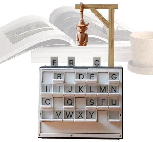 Gioco impiccato stampato 3D | Prenota Gioco tavolo L'impiccato | Divertenti giochi ortografia vocabolario Cowboy Hanging Men | sfidas indovinelli parole tavoli scacchi giochi giocattoli per feste