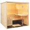 Sauna mit Glasfront Massivholz 208 x 206 x 204 cm Blockbohle 40 mm