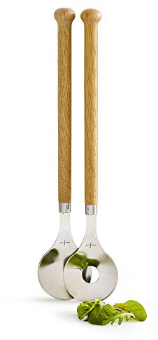 Sagaform 5017605 serving Utensils - Posate da insalata in acciaio INOX, 31 x 5,8 cm, colore: Marrone