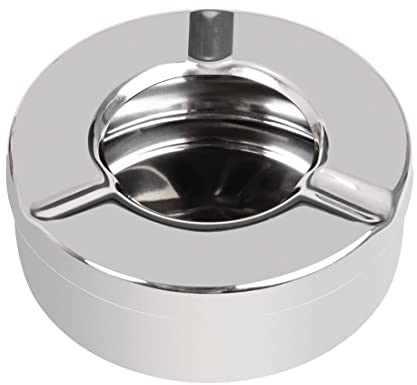 Olympia Stainless Steel Windproof Table Ashtray Portable Cigarette Smoking