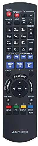 N2QAYB000508 Télécommande de Remplacement - VINABTY Télécommande pour Panasonic Blu-Ray Player DMP-BDT300 DMP-BDT350 Remote Controller