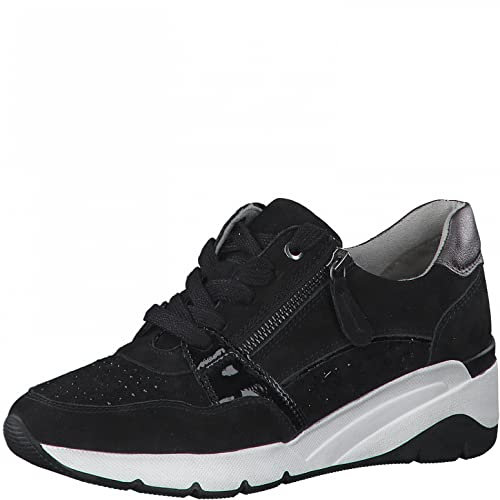 Jana Damen 8-8-23702-28 Sneaker, Black, 39 EU Weit