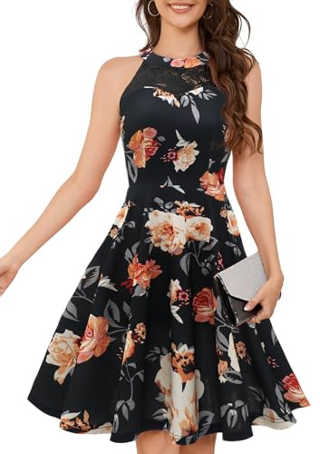 Bbonlinedress Aftonklänningar, eleganta för bröllopsgäster, festklänning för damer, halterneck, konfirmationsklänningar, brudtärneklänningar, cocktailklänning, festklänning, L