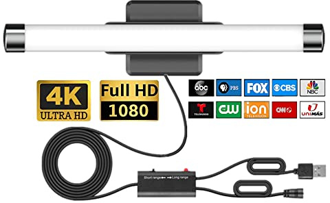 2025 Upgraded Digital HD TV Antenna Indoor for Smart TV,980+ Miles Long Range Amplifier Antennas TV Signal Booster for Local Channels,Support 4K 1080p ATSC/ISDB-T/DVB-T/DVB-T2 All Smart/Old TVs (AN-H)