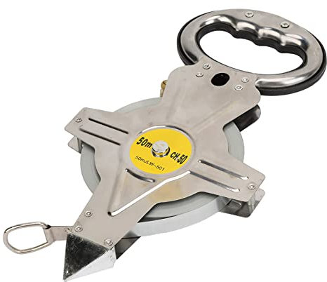 Metro a Nastro in Acciaio Inossidabile da 50 M, Strumento Di Rilevamento Della Costruzione Metrica Retrattile