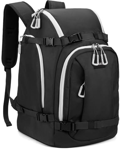 MIGGEEY Ski Boot Bag, 50L Ski Boot Travel Backpack for Skis, Snowboard & Accessories, Waterproof Padded Ski Boot Bag Backpack