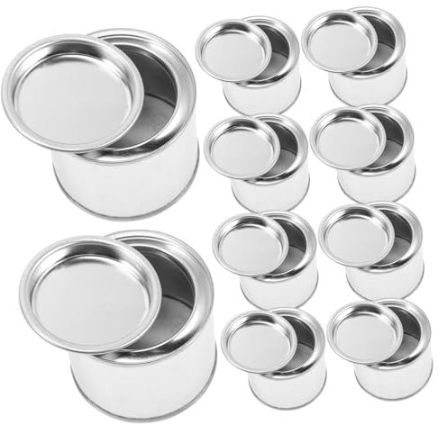 Veemoon 10pcs Metal Paint Can Empty Round Cans for Craft Storage for Oil Paint Sealing and Handheld Pigment Container Use