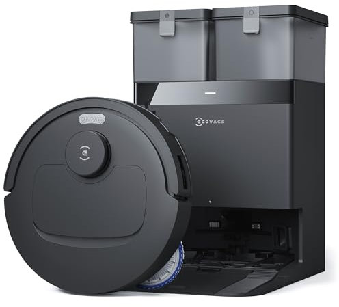 ECOVACS DEEBOT T30C Omni GEN2 Robot Aspirateur Laveur avec Station, 25000Pa, Lavage à l'eau Chaude 75 ℃, Serpillière OZMO Turbo 2.0, Brosse ZeroTangle 3.0, Nettoyage Humide adaptatif, Noir