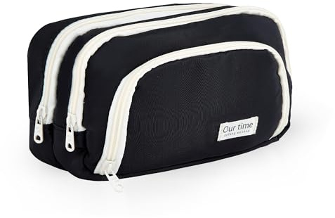 Goldeluxe Astuccio con 3 Scomparti Grande Capacità Astuccio Multifunzionale per Penne, Pennarelli, Ragazze, Ragazzi, Studenti, Adulti, Scuola e Ufficio