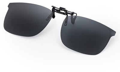 FitDA Polarized Clip On Sunglasses Over Prescription Glasses Men Women