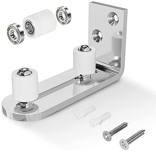 Niciksty Guía de Piso Ajustable para Puerta Corrediza de Granero Guía Inferior de Pared/Puerta Acero Inoxidable